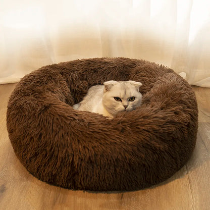 Pet Dog Bed Comfortable Donut Cuddler Round Dog Kennel Ultra Soft Washable Dog and Cat Cushion Bed Winter Warm Sofa