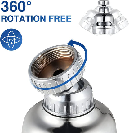 360 Degree Swivel Kitchen Faucet Aerator Adjustable Dual Mode Sprayer Filter Diffuser Water Saving Nozzle Bath Faucet Connector