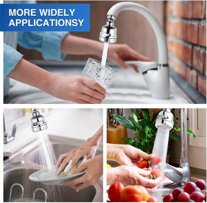 360 Degree Swivel Kitchen Faucet Aerator Adjustable Dual Mode Sprayer Filter Diffuser Water Saving Nozzle Bath Faucet Connector